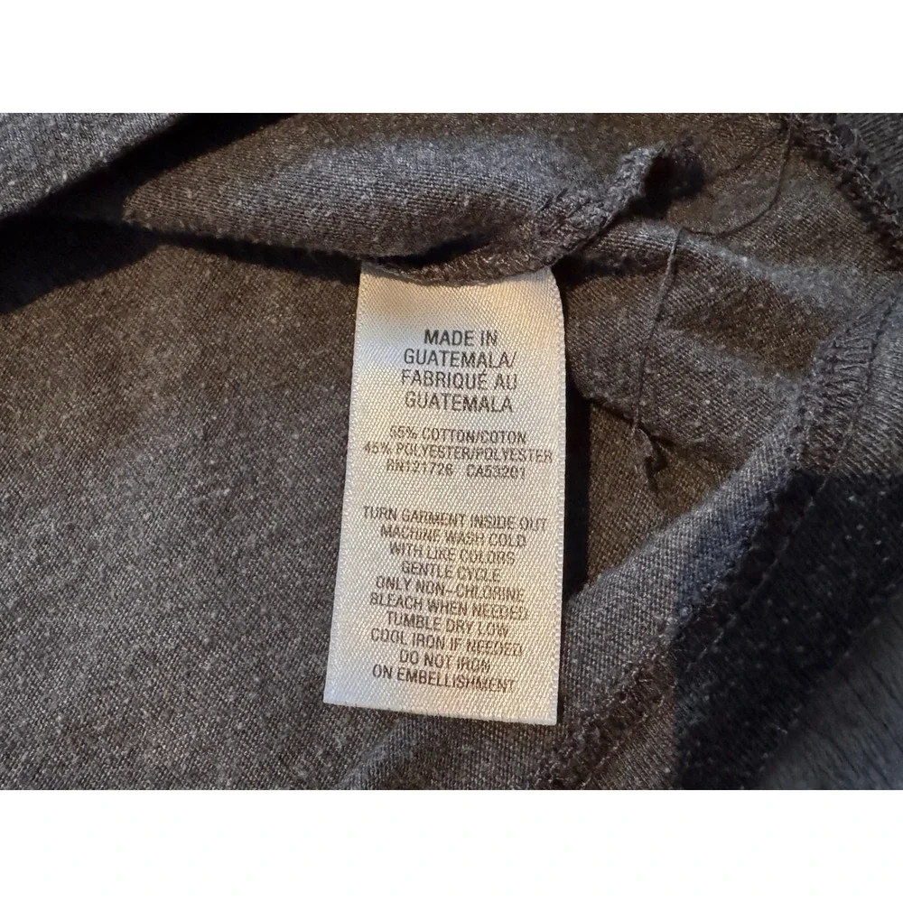 Aeropostale Mens‎ New York 1987 Graphic T-Shirt Charcoal Gray Large Short Sleeve